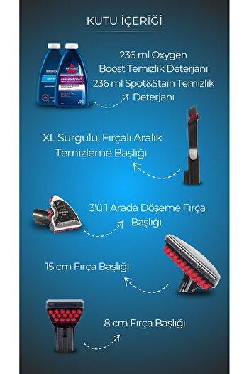 Bissell Multiclean Spot And Stain Halı Koltuk Yıkama ve Leke Çıkarma Makinesi