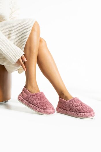 Glenz Women's Elastic Non-Slip Sole Plush Home Boots Slippers TS1153