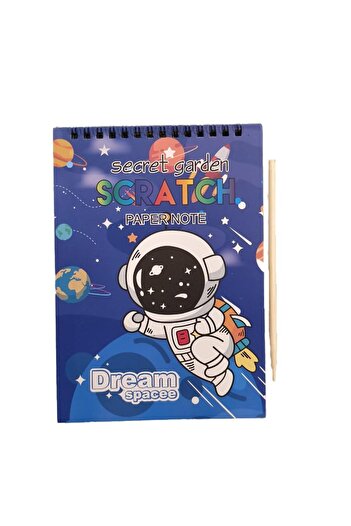 Bluoksweet Space Astronaut and Sea Children Fun Magic Colorful Scratch Scratch Book
