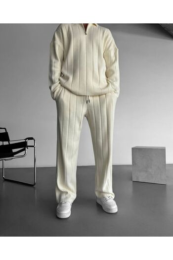 MFU collection Κοτλέ Σετ - Μοντέλο Oversize με μισό φερμουάρ