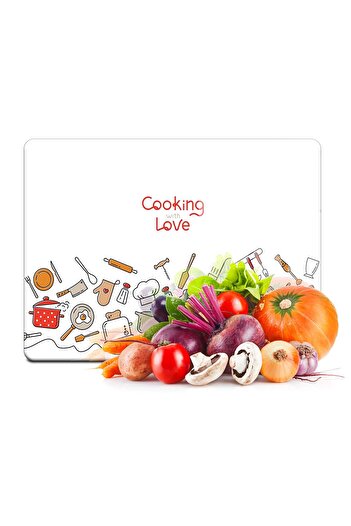 Decovetro Glass Cutting Board and Presenter Cooking Patterned 30X40 cm