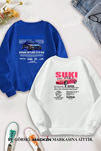 macklin Lover Couple Combination - Fast & Furious Bullet & Suki BACK Σετ φούτερ με στάμπα με λαιμόκοψη