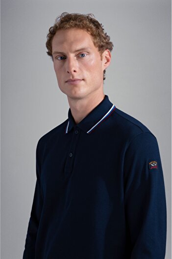 PAUL&SHARK MEN'S KNITTED POLOSHIRT C.W. COTTON