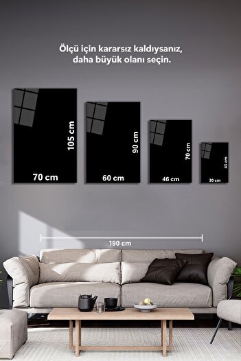 Vosevu Atatürklü Türk Bayrağı Cam Tablo, Modern Ev Ofis Dekoru, Hediyelik Duvar Dekorasyonu, Kırılmaz Cam