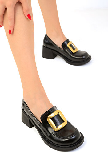 SOHO Classic Black Women's Heeled Shoes - 19696