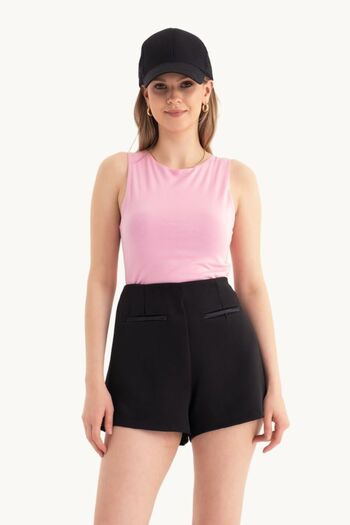Hiccup Slit Detailed Halter Neck Crop Top
