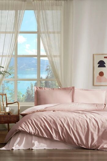 Özdilek Single Duvet Cover Set with Elastic Sheet - Earth Brown 100% Cotton