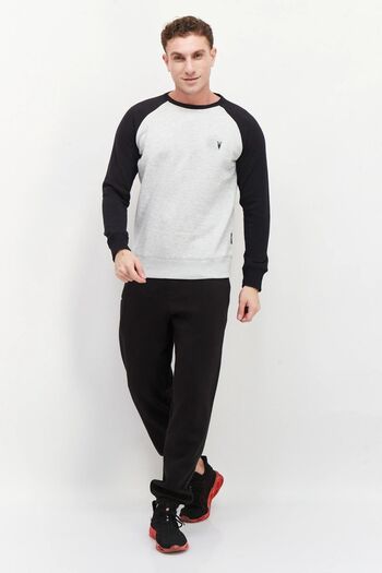 Boi Hanorac oversize unisex pentru bărbați cu mâneci raglan - decolteu, imprimat, negru alb simplu de bază
