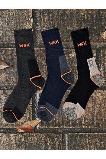 STEPPE BERRY 3-Piece Unisex Terry Heavy Work Socks