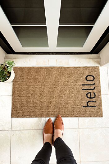 Paspas Yap Hello Written Exterior Door Mat - Home Door Front Design