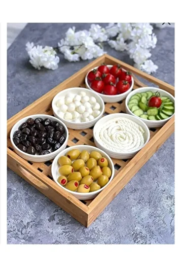 KESEN ZÜCCACİYE Porcelain 6-Piece Mixed Decorated Breakfast & Cookie Presentation Plate