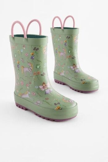Next Baby Green Fairy Patterned Waterproof Rain Boots / Boots