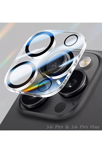 EDELFU iPhone 16 Pro Max / 16 Pro Transparent Camera Protector Glossy and Clear Scratch-Resistant Lens Case