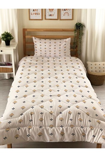 Evmila Single Quilted Quilt - Double Sided Patterned Sleeping Set Without Lump