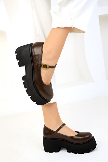 SOHO Women's Classic Brown Heeled Shoes - 19689