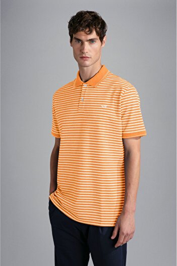 PAUL&SHARK MEN'S KNITTED POLOSHIRT C.WCOTTON
