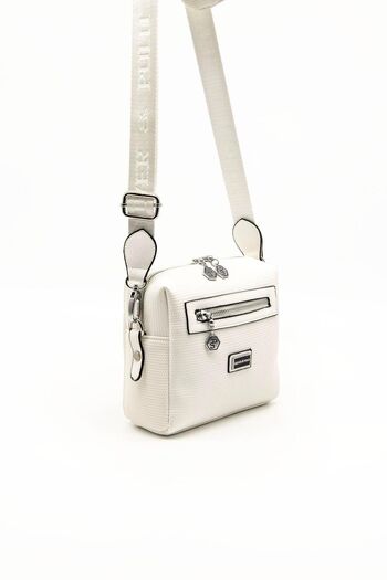 Silver Polo Silver & Polo White - Geantă de damă SP1038 albă