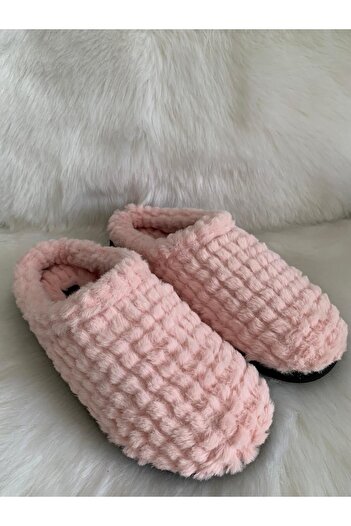 GEZER Kışlık Kadın Pembe Peluş Terlik
