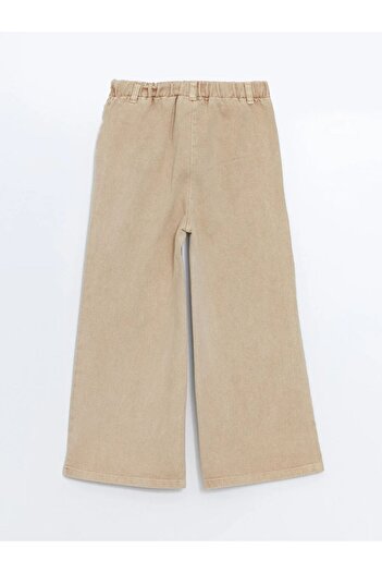 LC Waikiki Lcw Baby Beige Gabardine Baby Girl Pants - Wide Leg