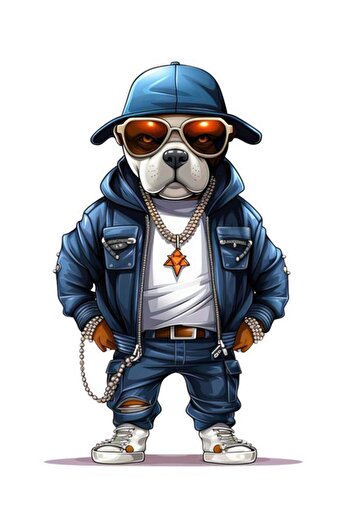 MegaSticker Autocolant Ironic Pitbull - Mașină, Motocicletă, Cască, Laptop, Parbriz 13x8 Cm