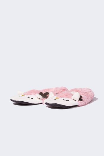 DeFacto Women's Deer Themed Plush Home Shoes D3420Ax24Au