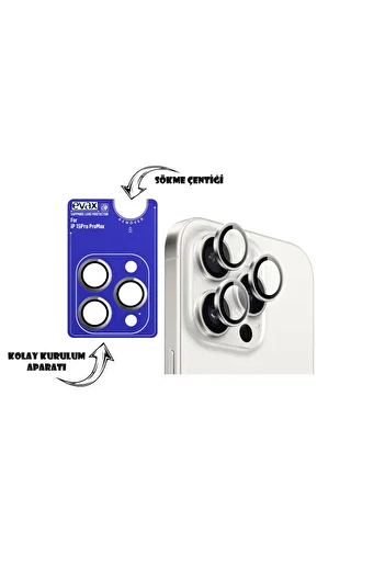 Evax (Armor Lens) iPhone 15 Pro Max / 15 Pro Compatible Armor Sapphire Camera Lens Protector