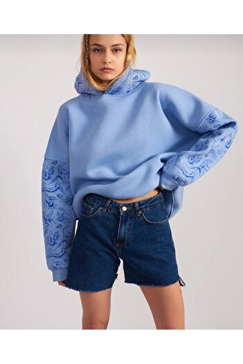 Machetta Angels Printed Oversize γυναικεία φούτερ με κουκούλα Hoodie - Λεπτομερές σχέδιο