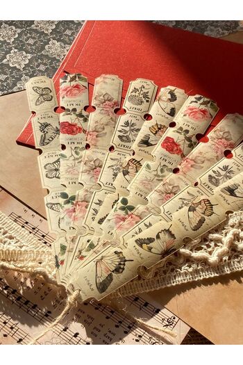 Hume Craft Vintage Flower Themed Sticker Set /Suitable for Bullet Journal / Agenda / Scrapbooking