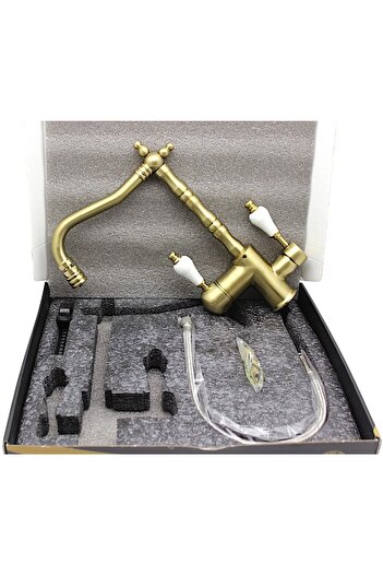 Class Armatür Purified Rustic Matte Gold Sink Faucet