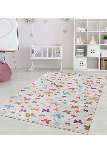 RENKLİBUTİK Modern Patterned Velvet Carpet Cover - Elastic and Non-Slip, Washable, 9 M2
