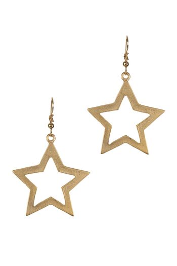 LABALABA Gold Colored Dangle Star Model Women's Earrings