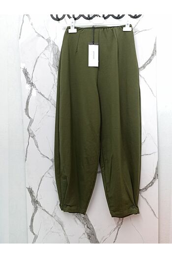 Puane Button Detailed Women's Combed Cotton Trousers 18175