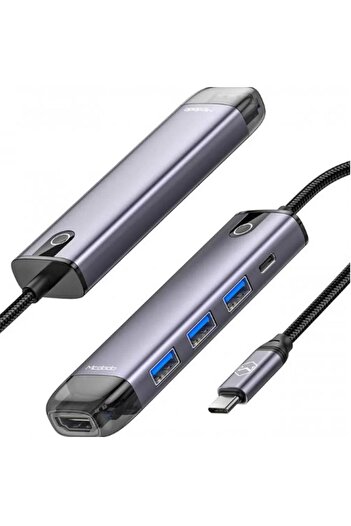 Mcdodo Hu-7750 5in1 Type-c To Hdmi Usb Pd Hub Çoklayıcı Adaptör
