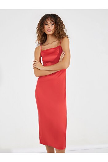 Styli Plain Strappy Sheath Midi Dress