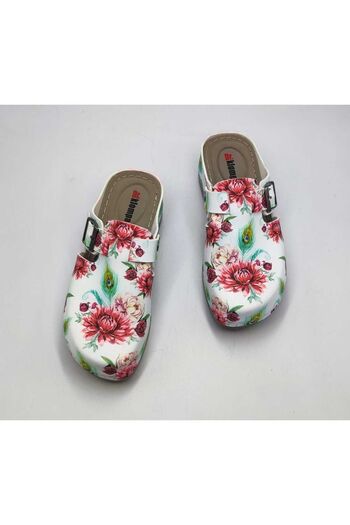 DR KLOMPA Peacock Printed Women's Sabo Slippers