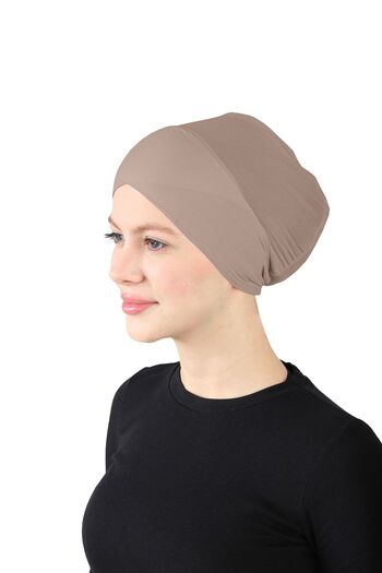 Ecardin St 370 Dark Mink - Λεπτό Παριζιανό χωρίς ραφή σταυρωτό καπό