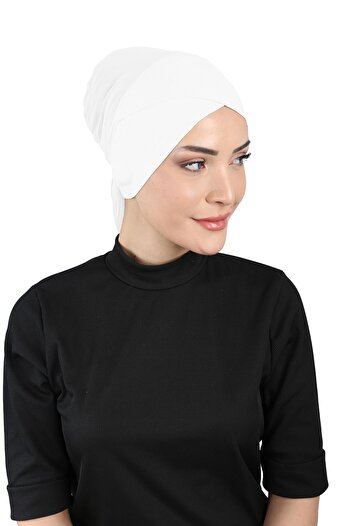 Ecardin Λευκό Sports Laced Cross Bonnet - St 048