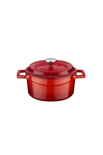 Lava Cast Iron Pot 18 Cm Red Deep Pot