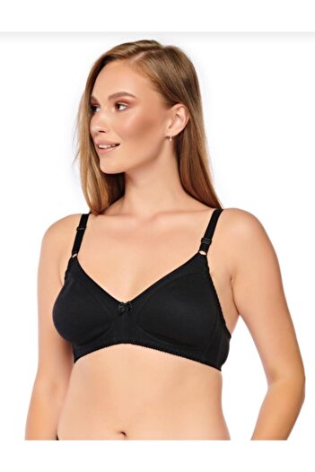 Doğan Women's Black Combed Cotton Padding Bra