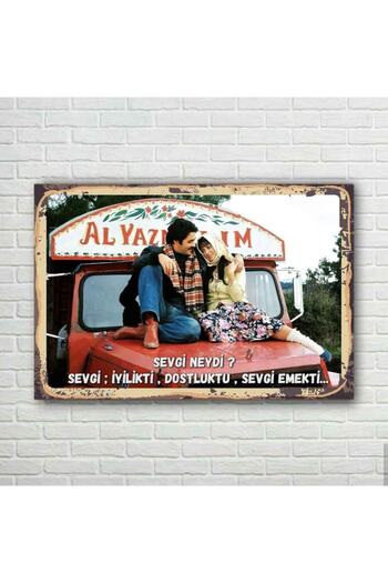 TRENDPOSTER Al Yazmalım Retro Ahşap Poster