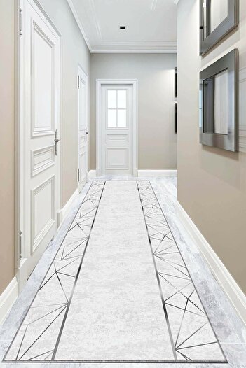 ALgorand Home Silver Non-Slip Base Cutting Runner - Decorative Edged