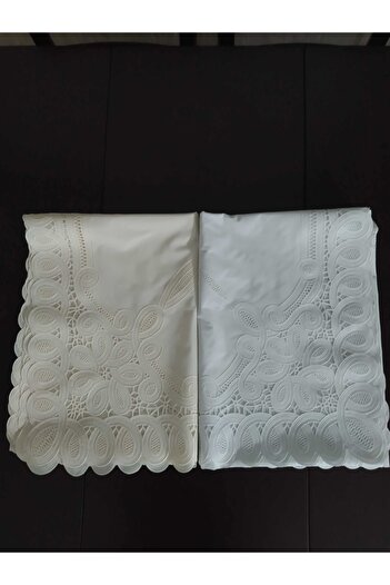 DECO Lace Look PVC Oilcloth Cream Color Tablecloth 120x150 cm