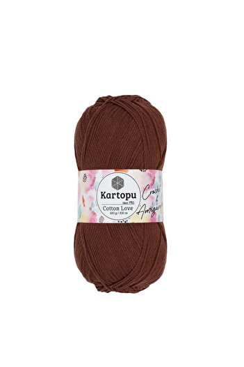 Kartopu Cotton Love K839 Μεσαίο Καφέ Πλεκτό Σχοινί 100 Γρ.