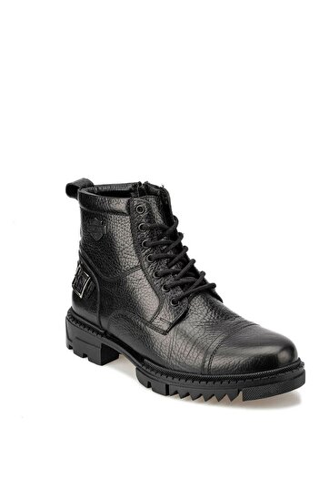 Kinetix Dida 9pr Genuine Leather Winter Black Men's Boots