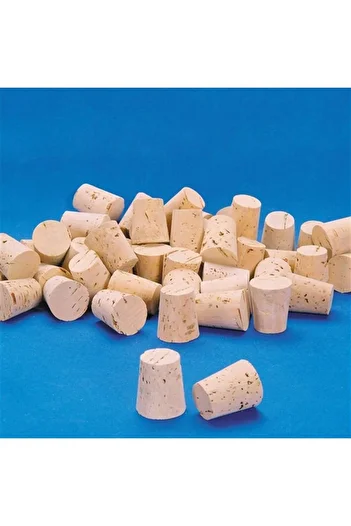 Şişecim Conical Cork Stopper 16X18X11 mm Small Bottle Stopper (50 Pcs)