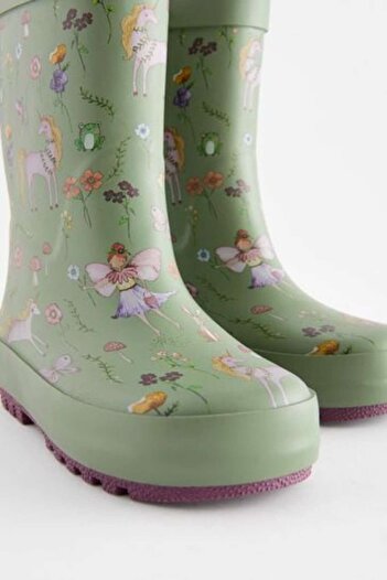 Next Baby Green Fairy Patterned Waterproof Rain Boots / Boots