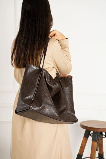 Mojeva Ruby Light Brown Retro Model a Quality Imported Large Size Women's Shoulder Bag