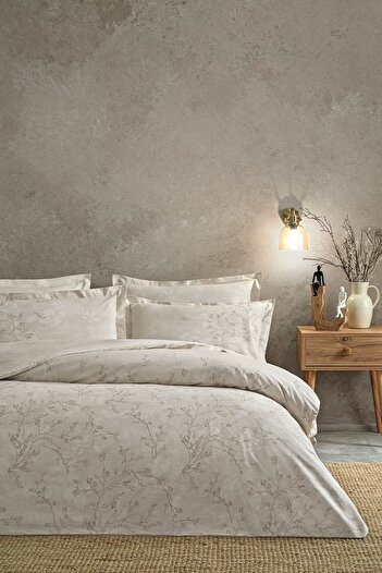 Puffy Luanna Ranforce Beige Single Duvet Cover Set