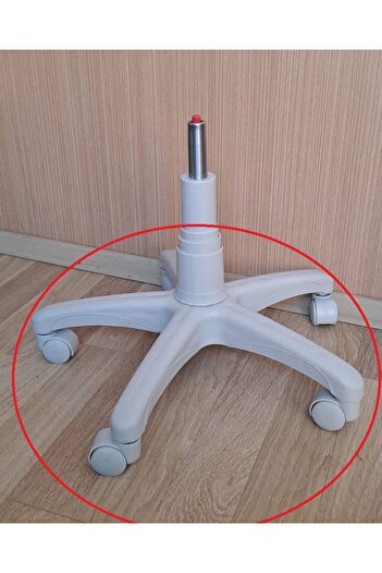 Depolife ofis müdür çalışma koltukları için Tekerlek ve yıldız ayak seti üniversal krem beyaz açık gri