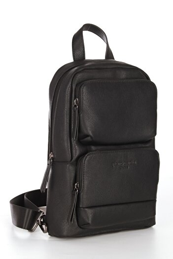 Pierre Cardin Pirre Cardin 01PC00108 - Vegan Αδιάβροχη Μαύρη Τσάντα ώμου